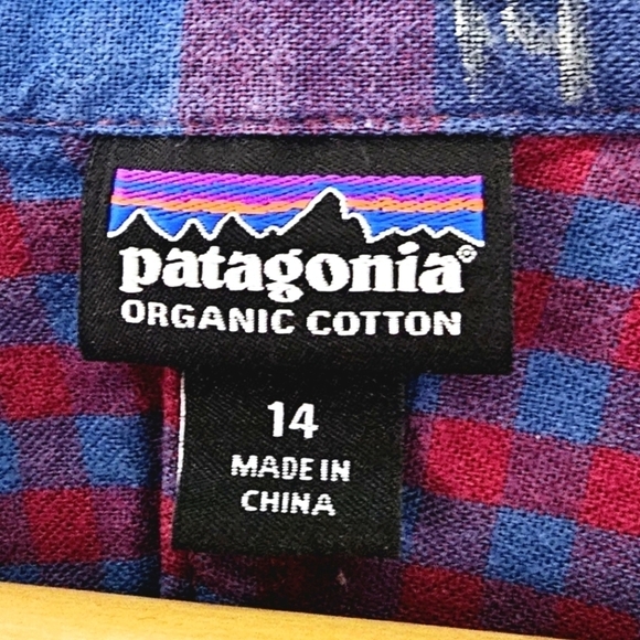 Vintage Patagonia Organic Cotton Flannel Plaid Button Down Women's Shirt… - Picture 4 of 6